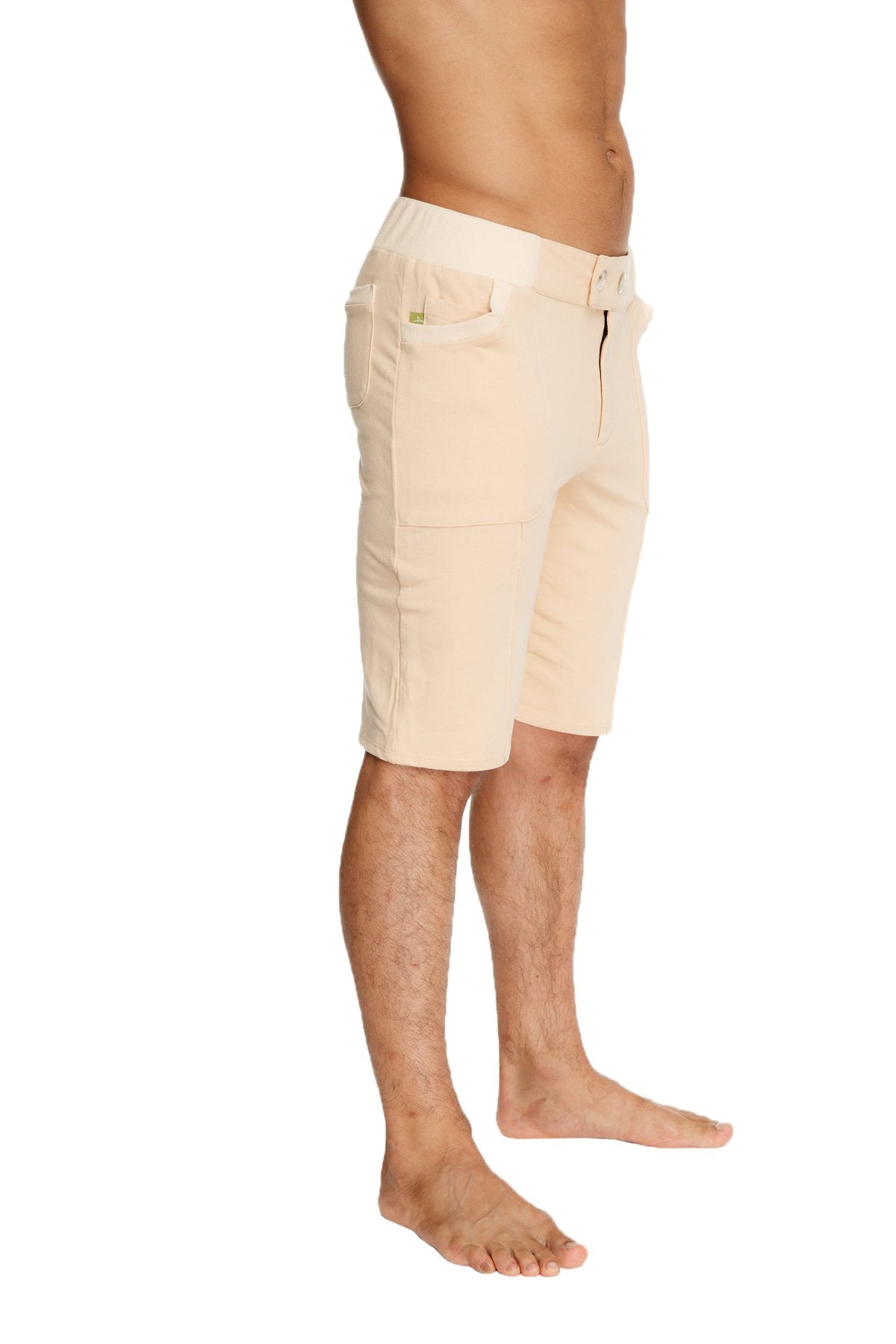 Urban tactical at home dress shorts in sand beige with modern design and subtle stitching details