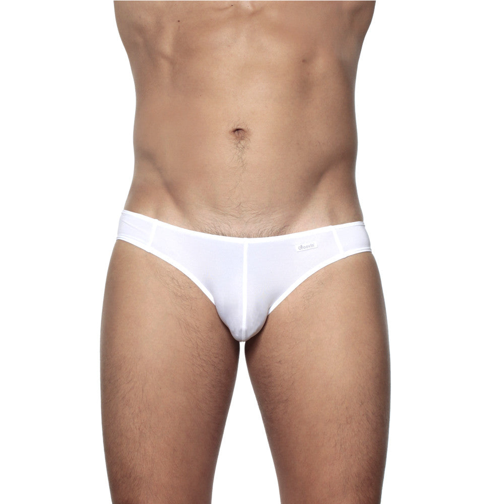 Groovin' Underwear Athletic V-Cut Bikini Brief White BV0401