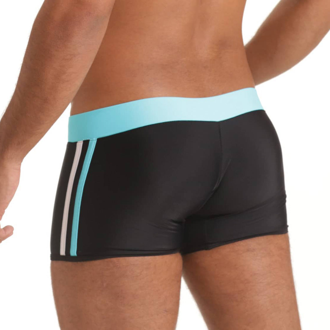 VERSATIL BLUE SWIM TRUNK - Black swimsuit for men