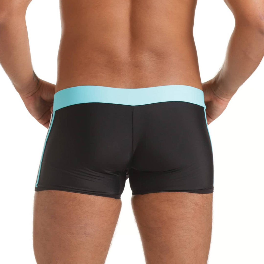 VERSATIL BLUE SWIM TRUNK - Black swimsuit for men