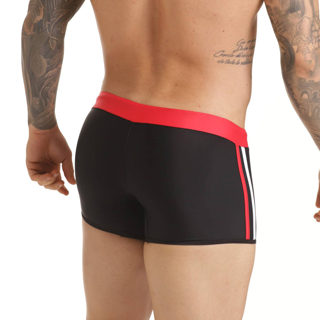 VERSATIL RED SWIM TRUNK - Black swimsuit for men