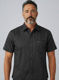 Vertical Sport Men's S/S Knit Button Down Shirt - Black