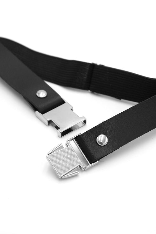 Vegan Leather Snap Buckle Leg Bands - Black - DealByEthan.gay loves JJ Malibu