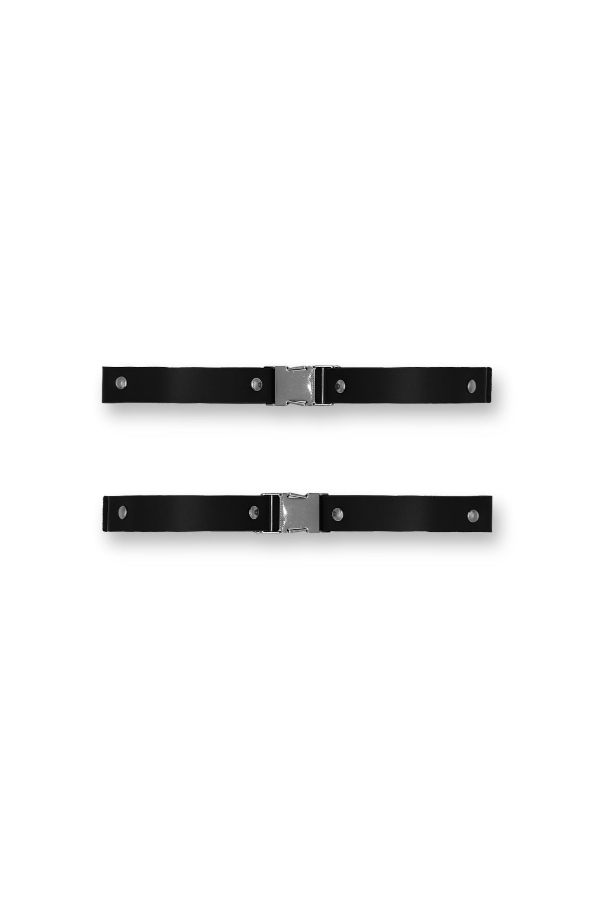 Vegan Leather Snap Buckle Leg Bands - Black - DealByEthan.gay loves JJ Malibu
