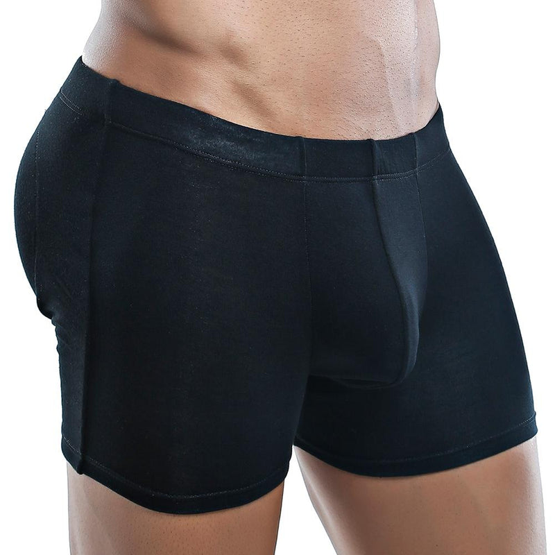 Black virile vlg001 boxer trunk briefs with smooth padded fabric and reinforced seams for comfortable support