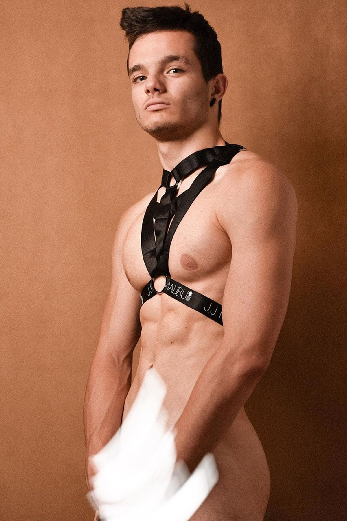 Stretchy Go-Go Party Boy Harness with Deep-V Chest Design