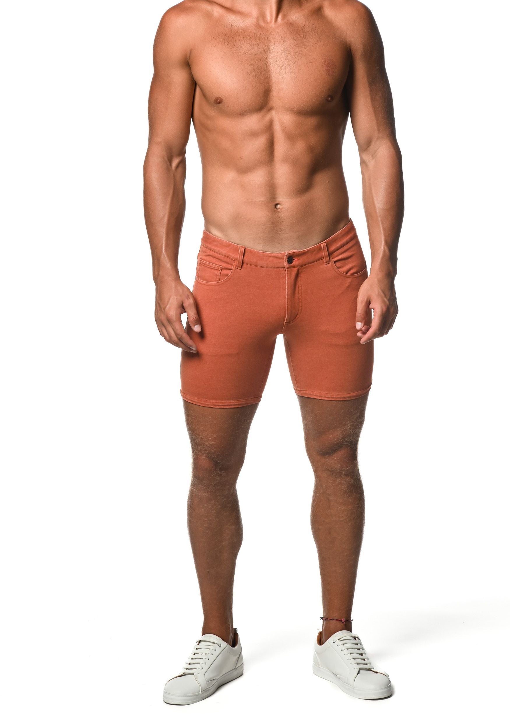 WASHED DENIM STRETCH KNIT SHORT - DealByEthan.gay loves ST33LE