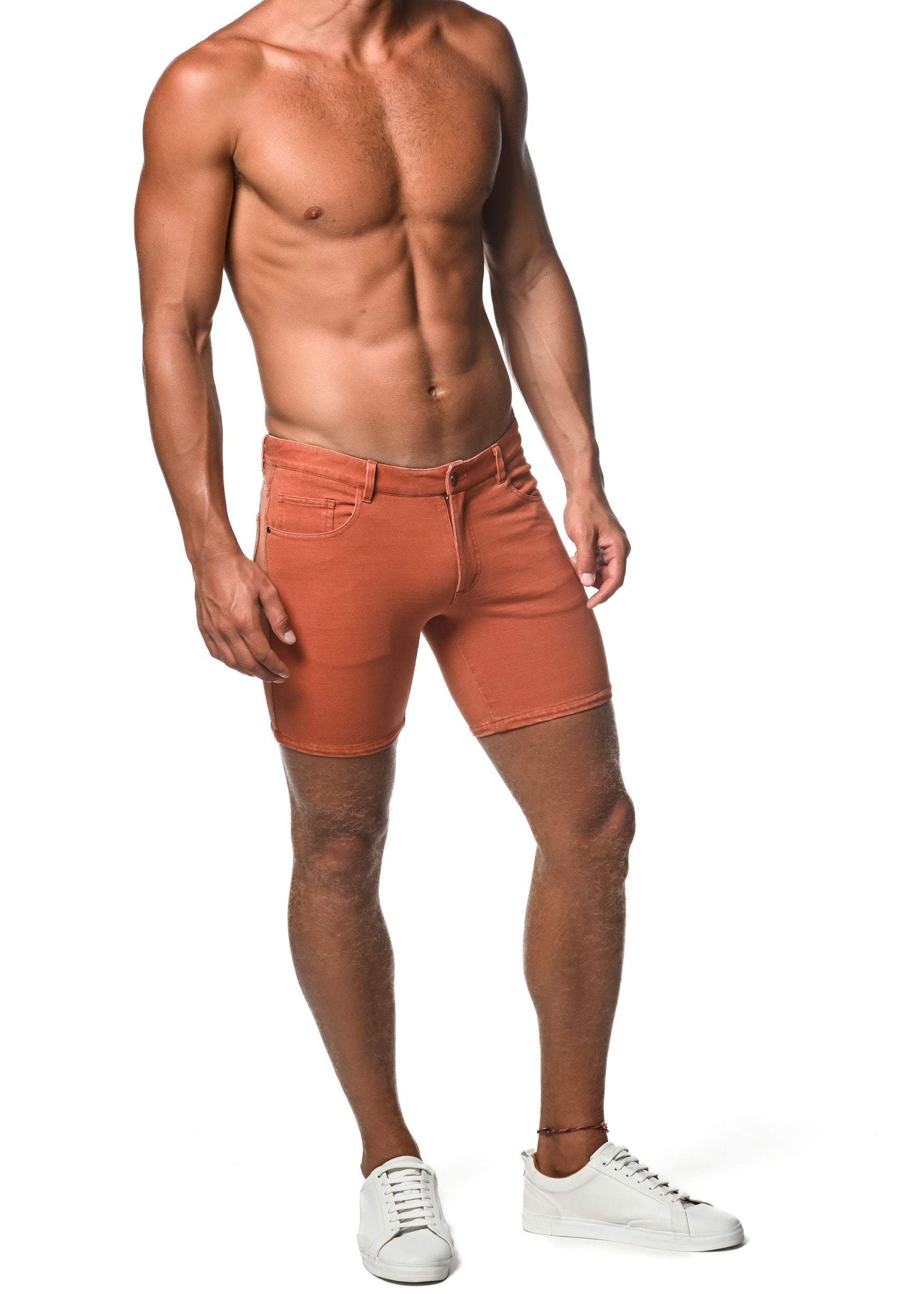 WASHED DENIM STRETCH KNIT SHORT - DealByEthan.gay loves ST33LE