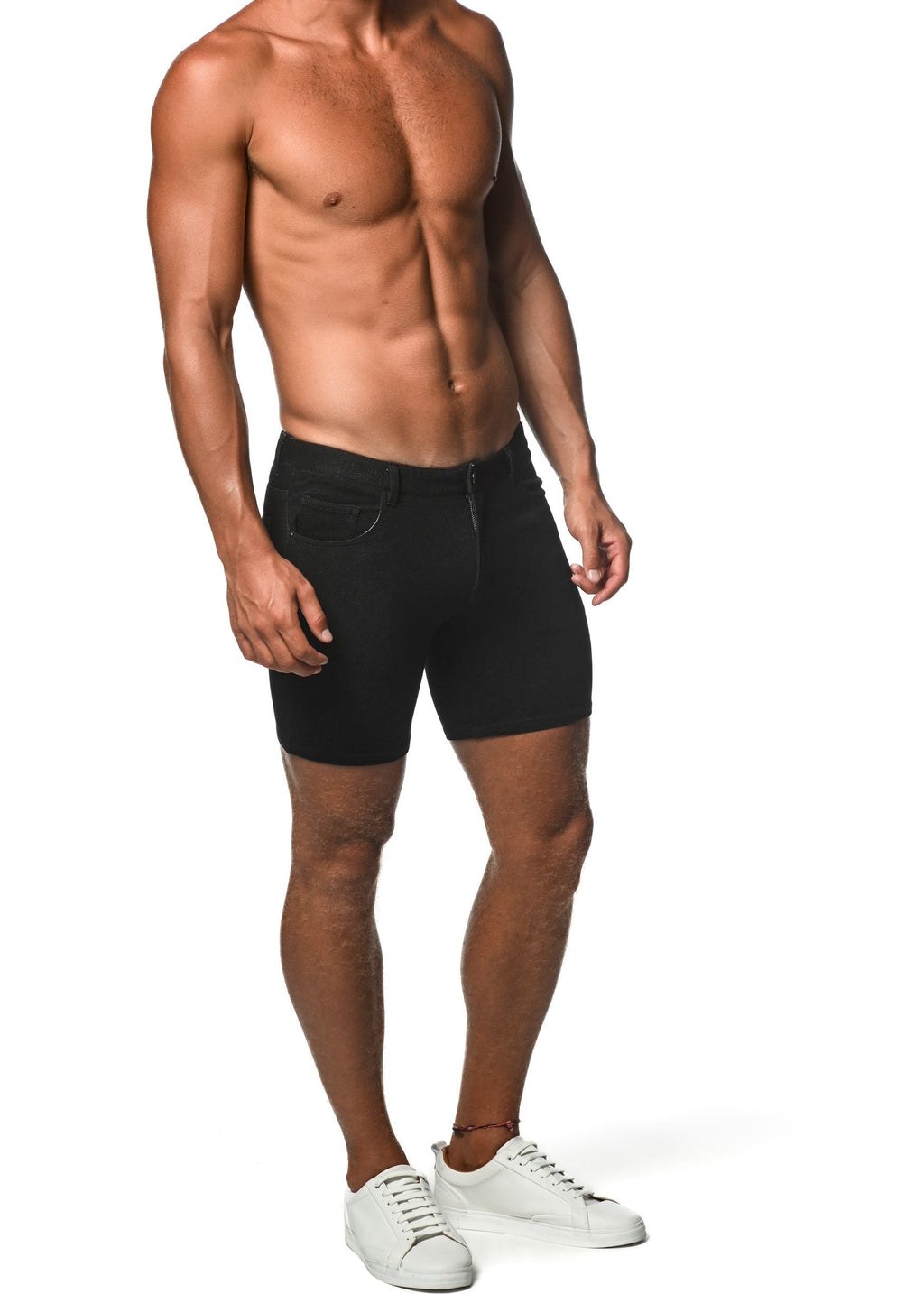 WASHED DENIM STRETCH KNIT SHORT - DealByEthan.gay loves ST33LE