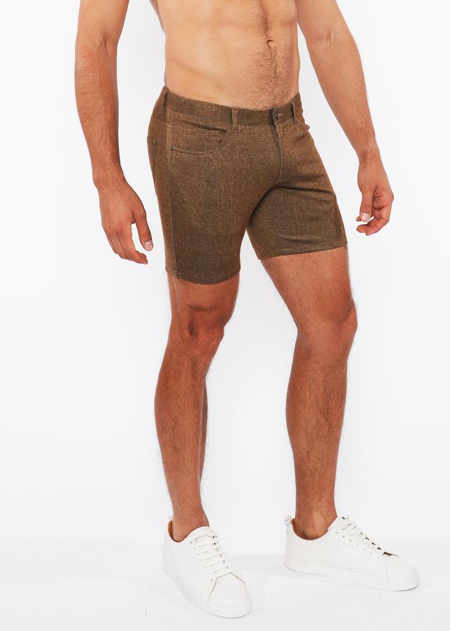 WASHED DENIM STRETCH KNIT SHORT - DealByEthan.gay loves ST33LE