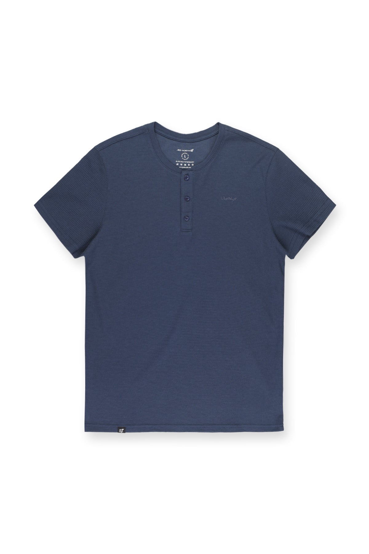 Waffle Henley T-Shirt - Dusty Blue - DealByEthan.gay loves Jed North