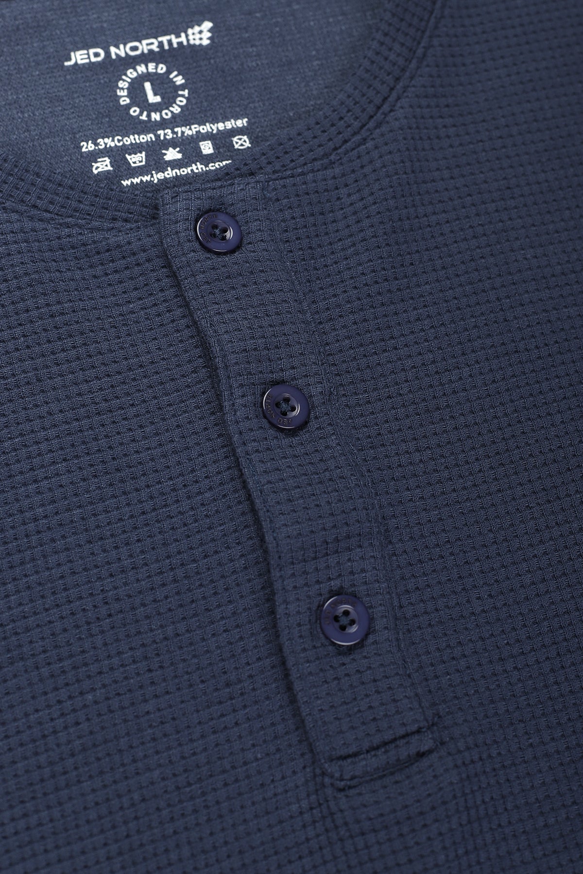 Waffle Henley T-Shirt - Dusty Blue - DealByEthan.gay loves Jed North