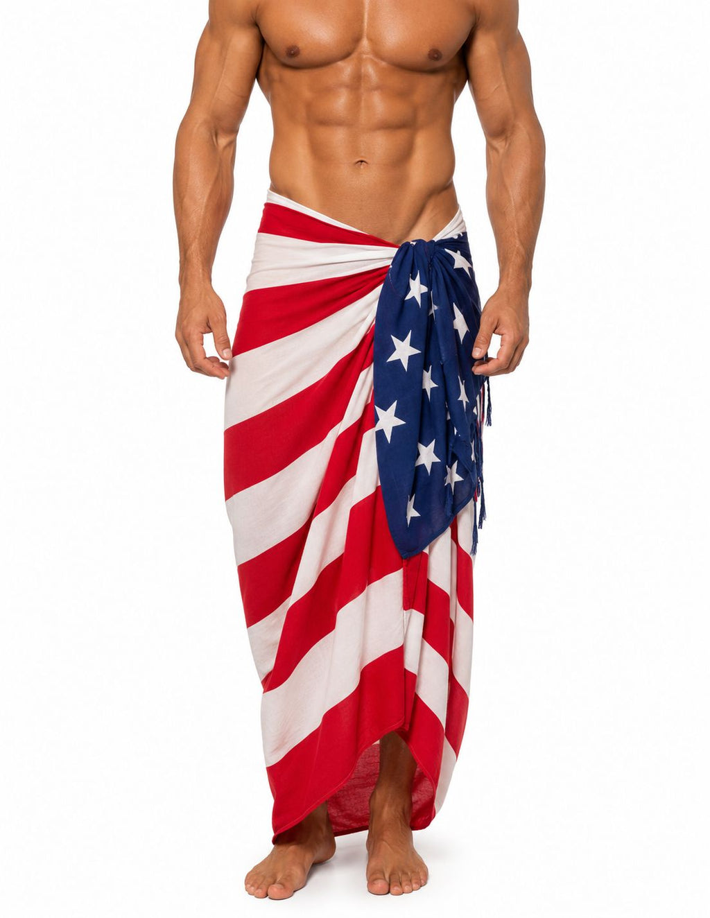 CA-RIO-CA USA Flag 🇺🇸 Canga – Rot Weiß Blau – Brasilianisches Strandtuch (Sarong/Pareo)