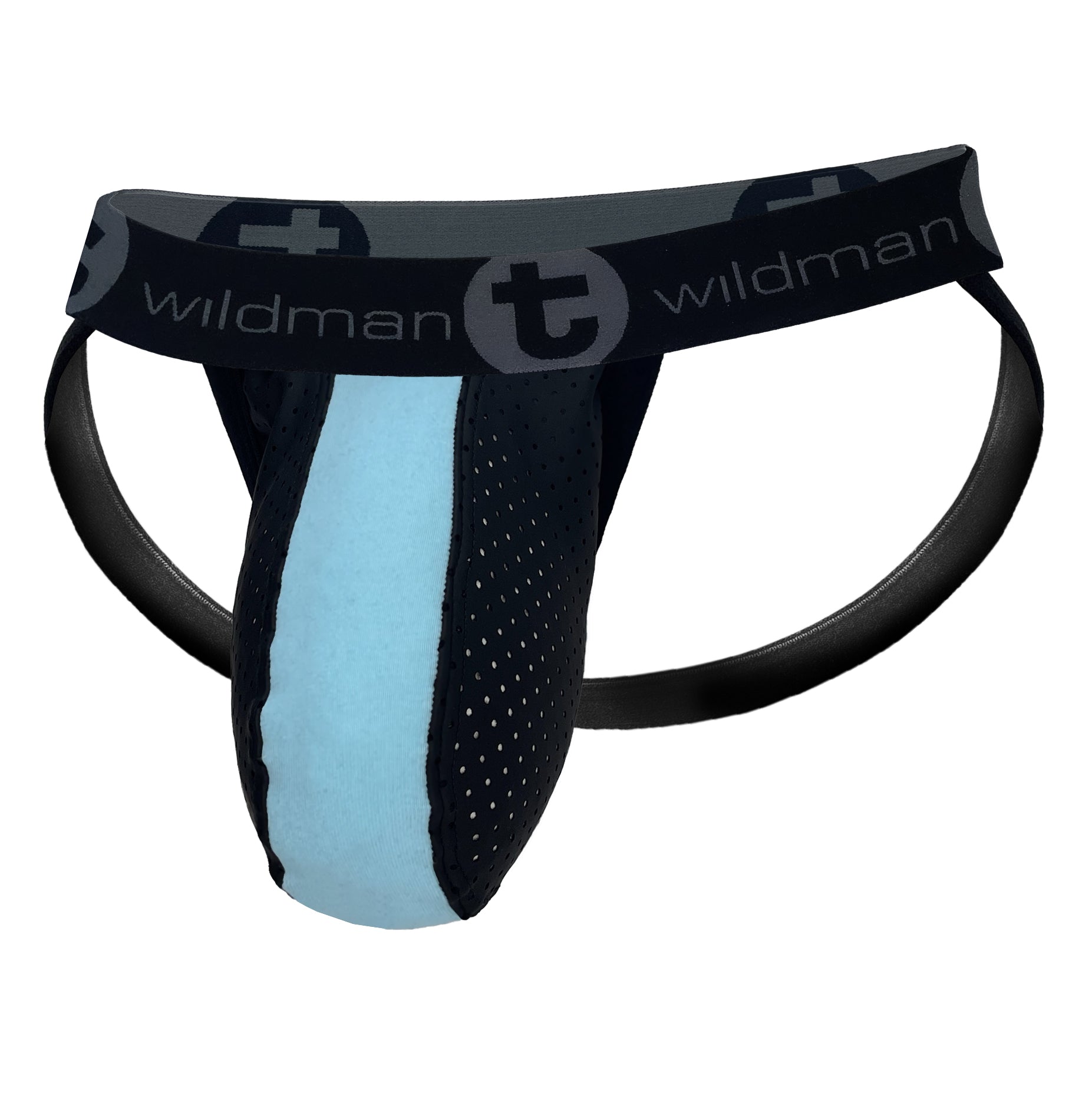 WildmanT Big Boy Pouch Rubber/Cotton Jockstrap Baby Blue - DealByEthan.gay loves WildmanT