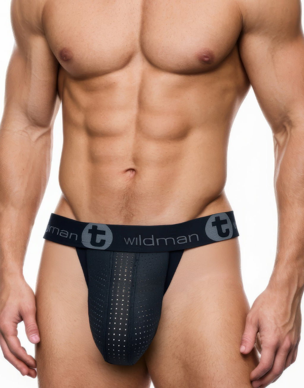 WildmanT Big Boy Pouch Rubber/Cotton Jockstrap Black - DealByEthan.gay loves WildmanT