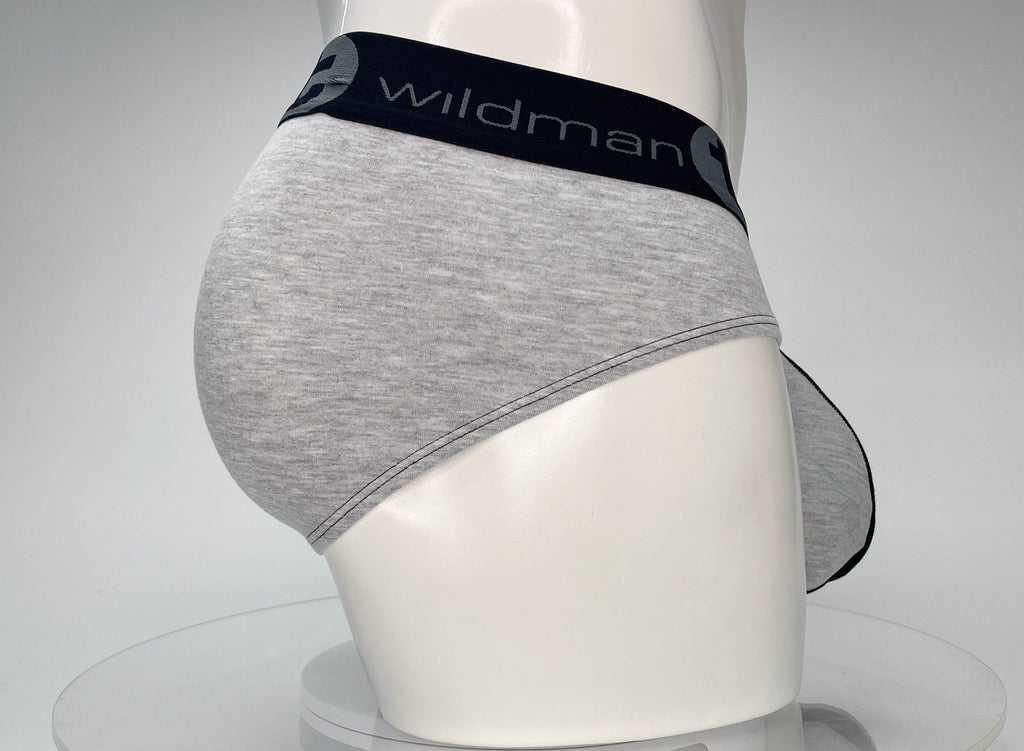 Braguita de algodón WildmanT Monster Cock negra y gris