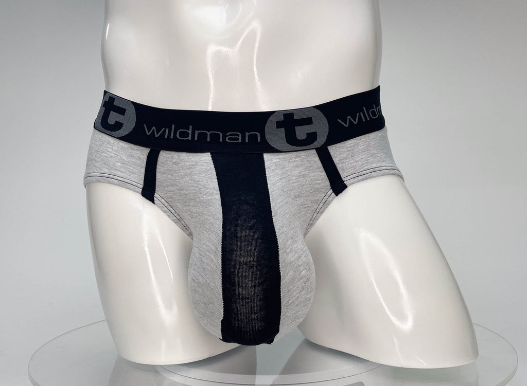 Braguita de algodón WildmanT Monster Cock negra y gris