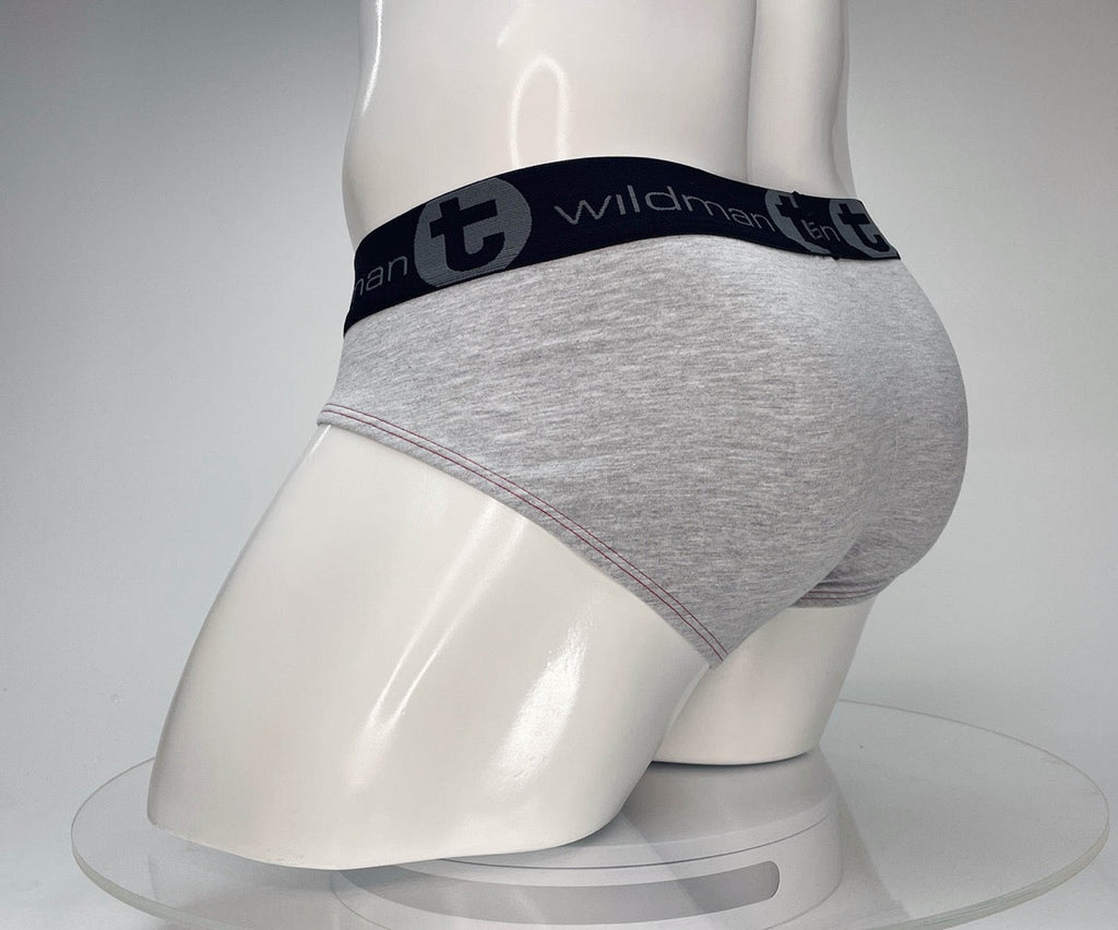 WildmanT Cotton Monster Cock Brief Red and Gray