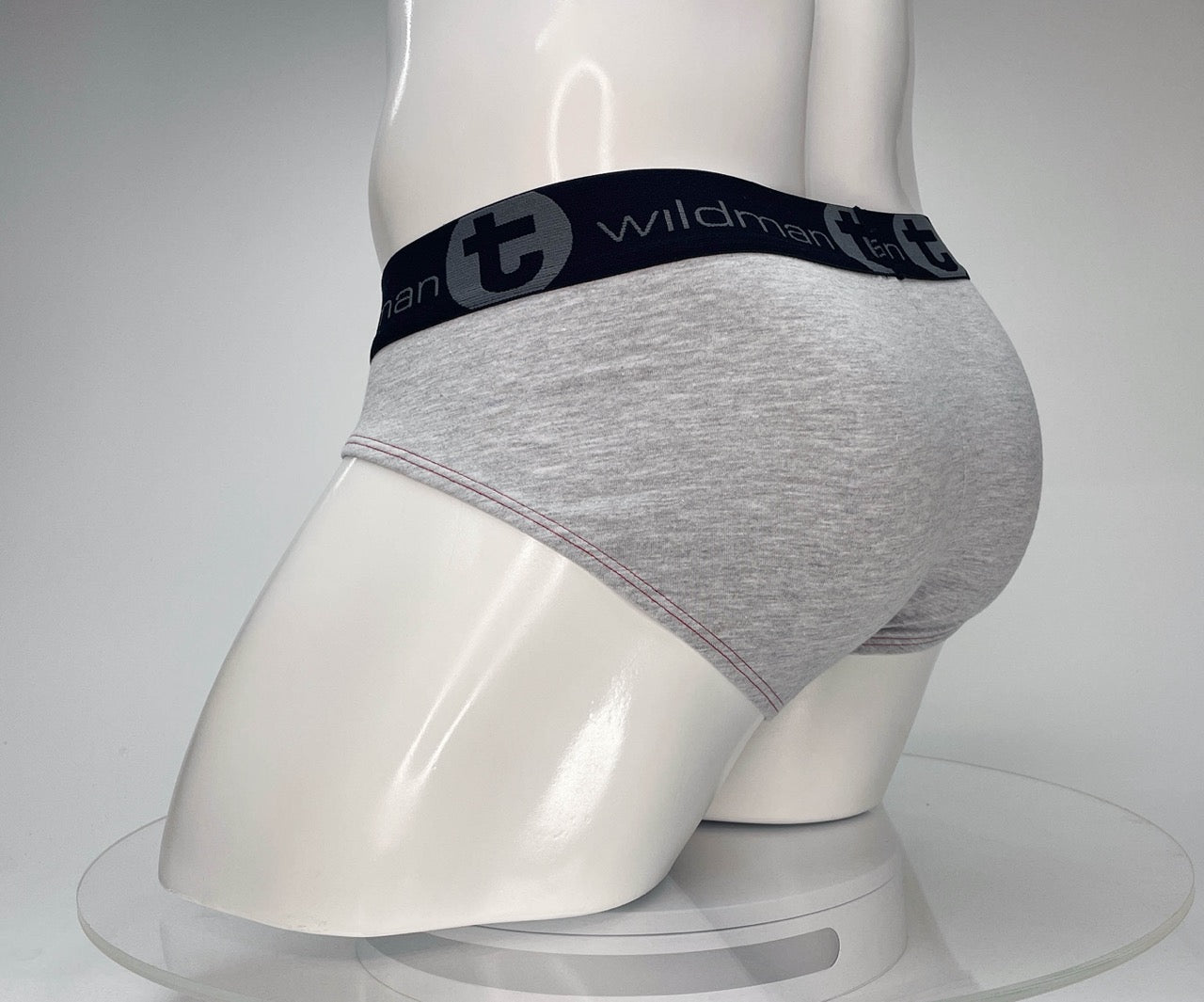 WildmanT Cotton Monster Cock Brief Red and Gray