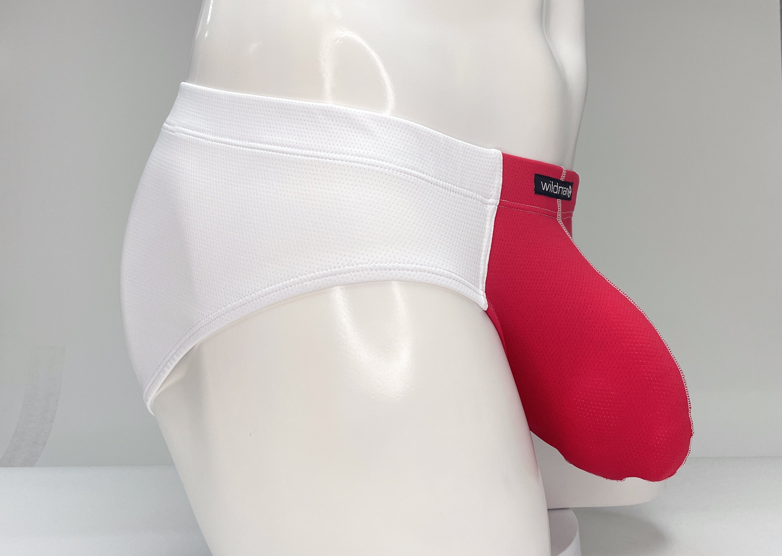 WildmanT Mesh Brief White and Red - DealByEthan.gay loves WildmanT