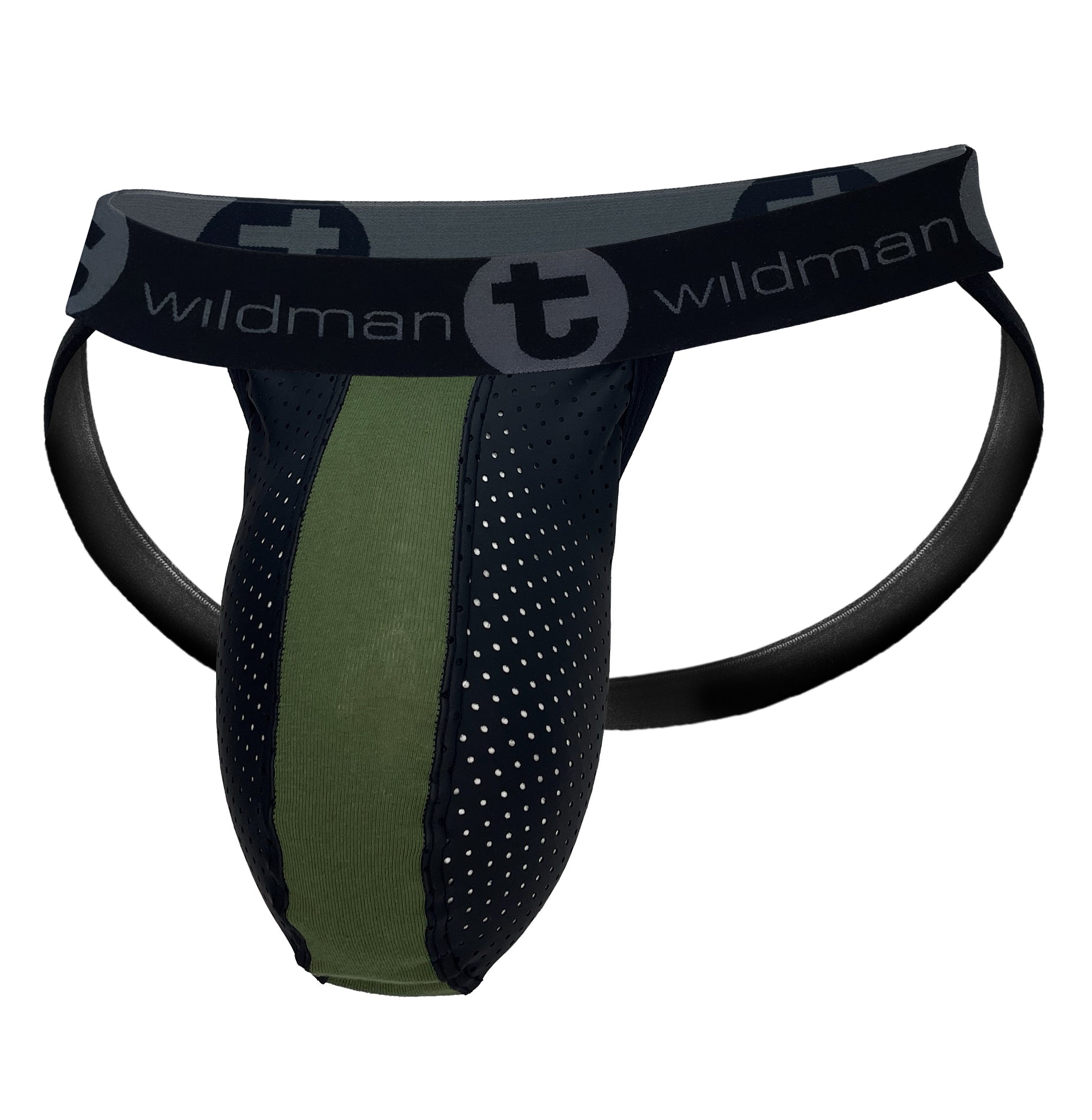 WildmanT Monster Cock Rubber/Cotton Jockstrap Army - DealByEthan.gay loves WildmanT