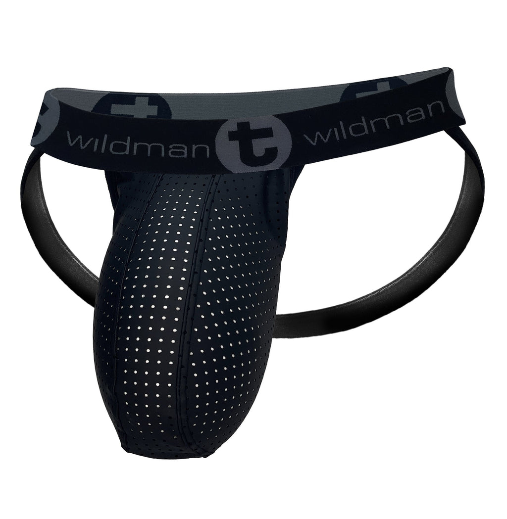 WildmanT Monster Cock Rubber/Cotton Jockstrap Black - DealByEthan.gay loves WildmanT