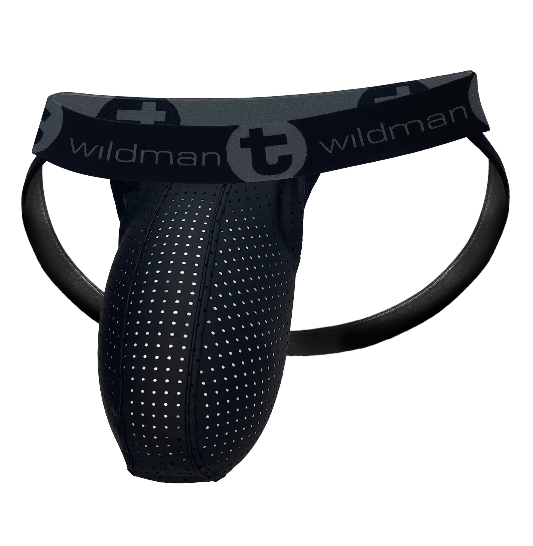 WildmanT Monster Cock Rubber/Cotton Jockstrap Black - DealByEthan.gay loves WildmanT