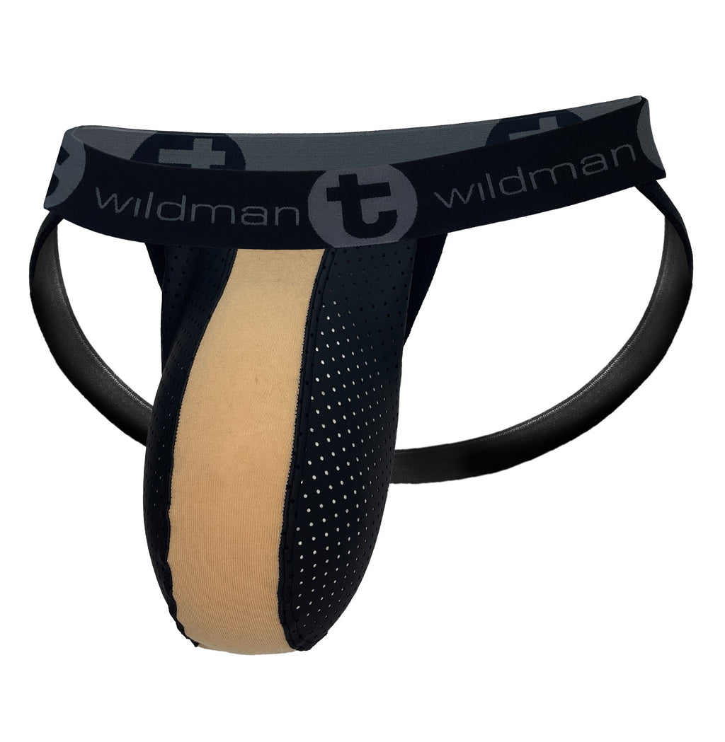WildmanT Monster Cock Rubber/Cotton Jockstrap Tan - DealByEthan.gay loves WildmanT