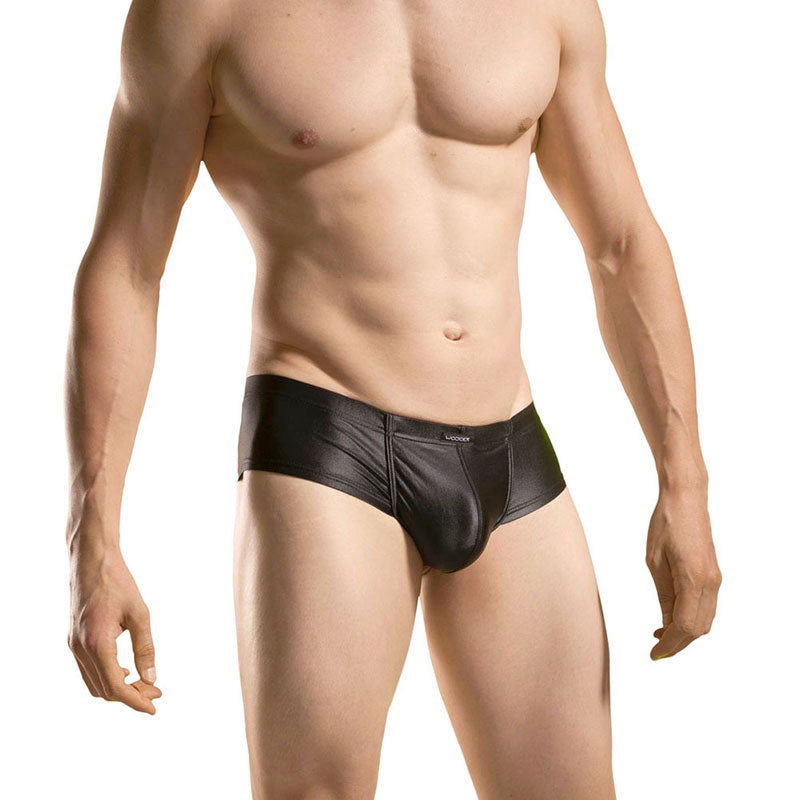 Wojoer Wet Matte Hipster Cheeky Bikini Swimwear Black 324T309S Size XL - DealByEthan.gay loves Wojoer