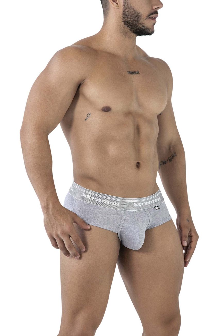 Xtremen 41315 Cotton Blend Briefs Color Jasper Gray - DealByEthan.gay loves Xtremen