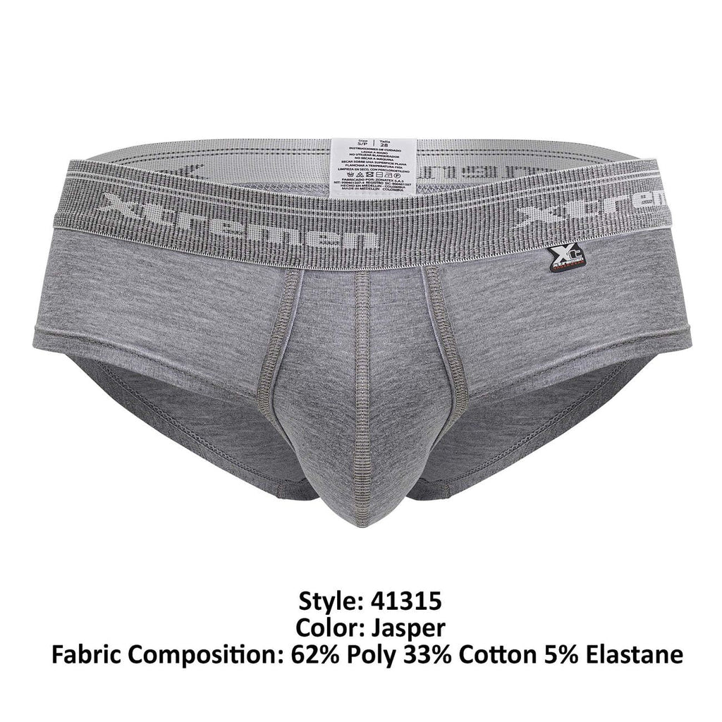 Xtremen 41315 Cotton Blend Briefs Color Jasper Gray - DealByEthan.gay loves Xtremen