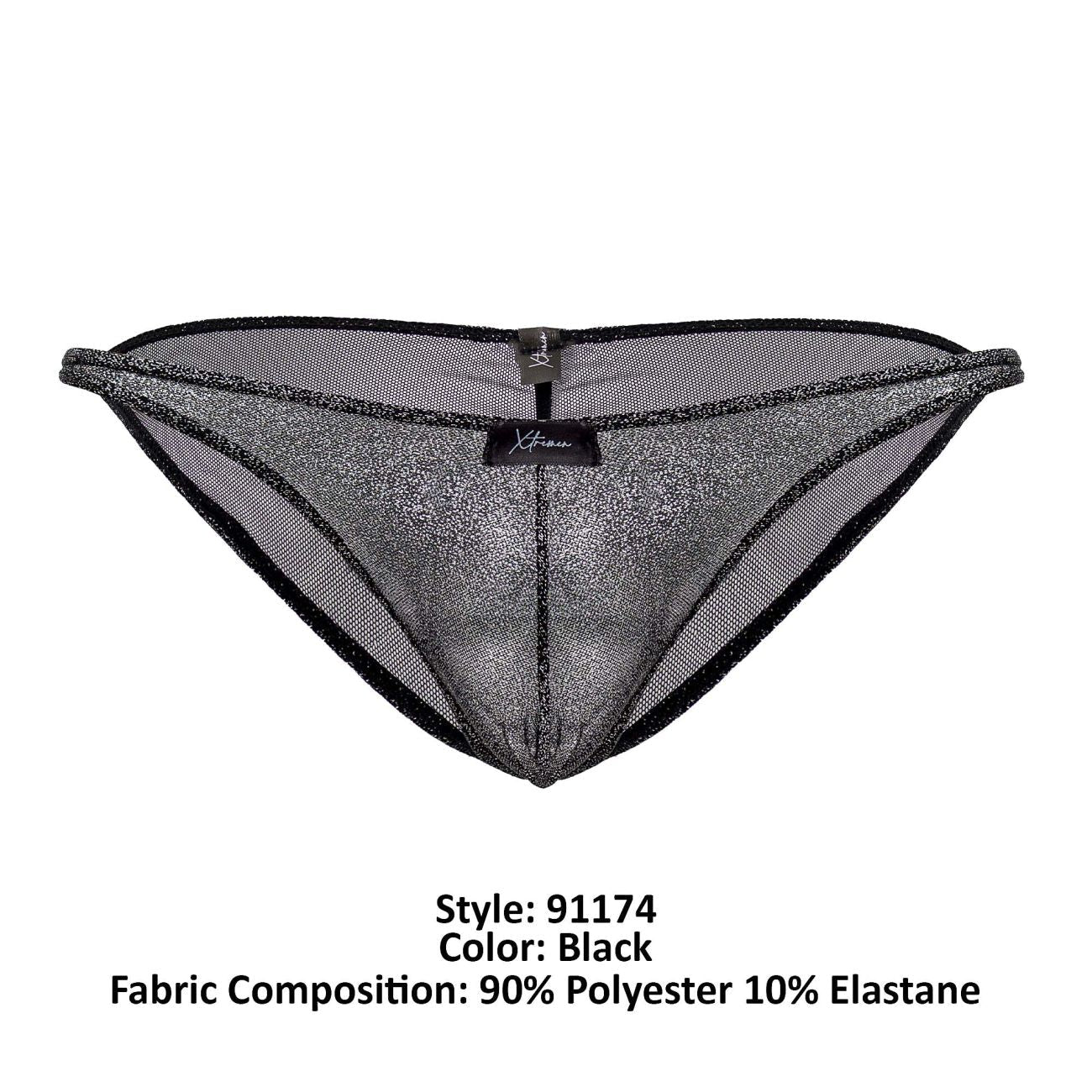 Xtremen 91174 Tulle Mesh Bikini Color Black - DealByEthan.gay loves Xtremen