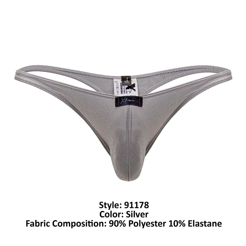 Xtremen 91178 Microfiber Thongs Color Silver - DealByEthan.gay loves Xtremen