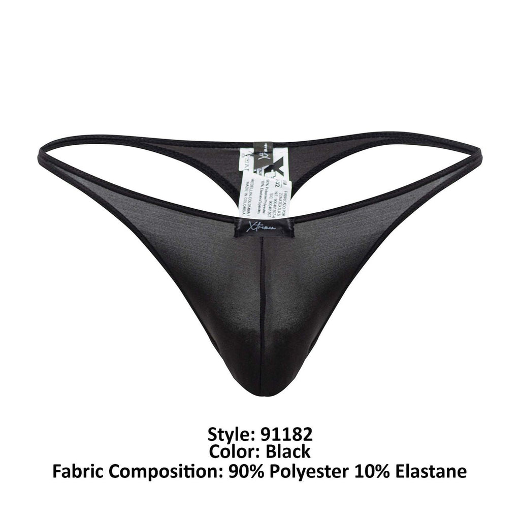 Xtremen 91182 Microfiber Thongs Color Black - DealByEthan.gay loves Xtremen