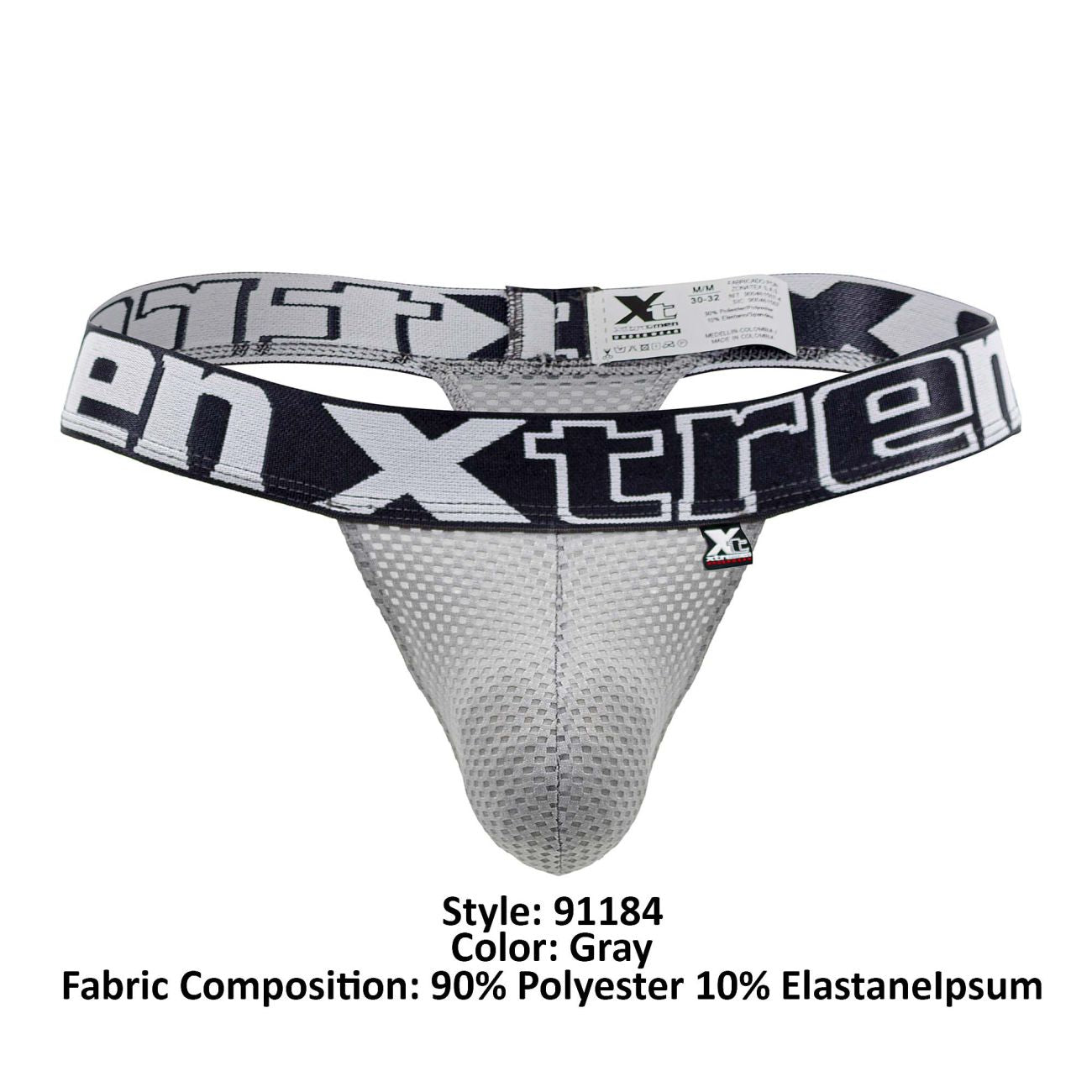 Xtremen 91184 Mesh Thongs Color Gray - DealByEthan.gay loves Xtremen