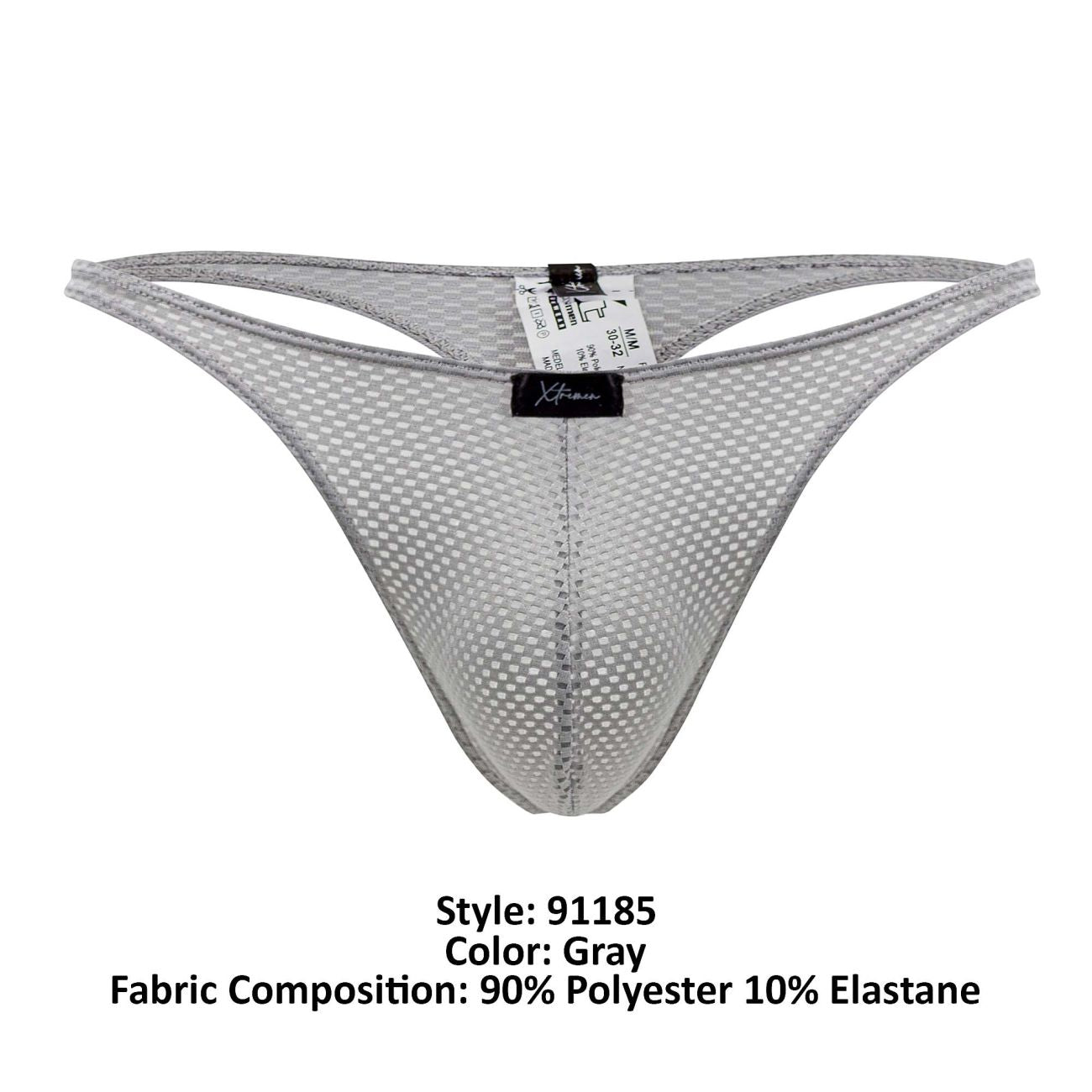 Xtremen 91185 Mesh Thongs Color Gray - DealByEthan.gay loves Xtremen