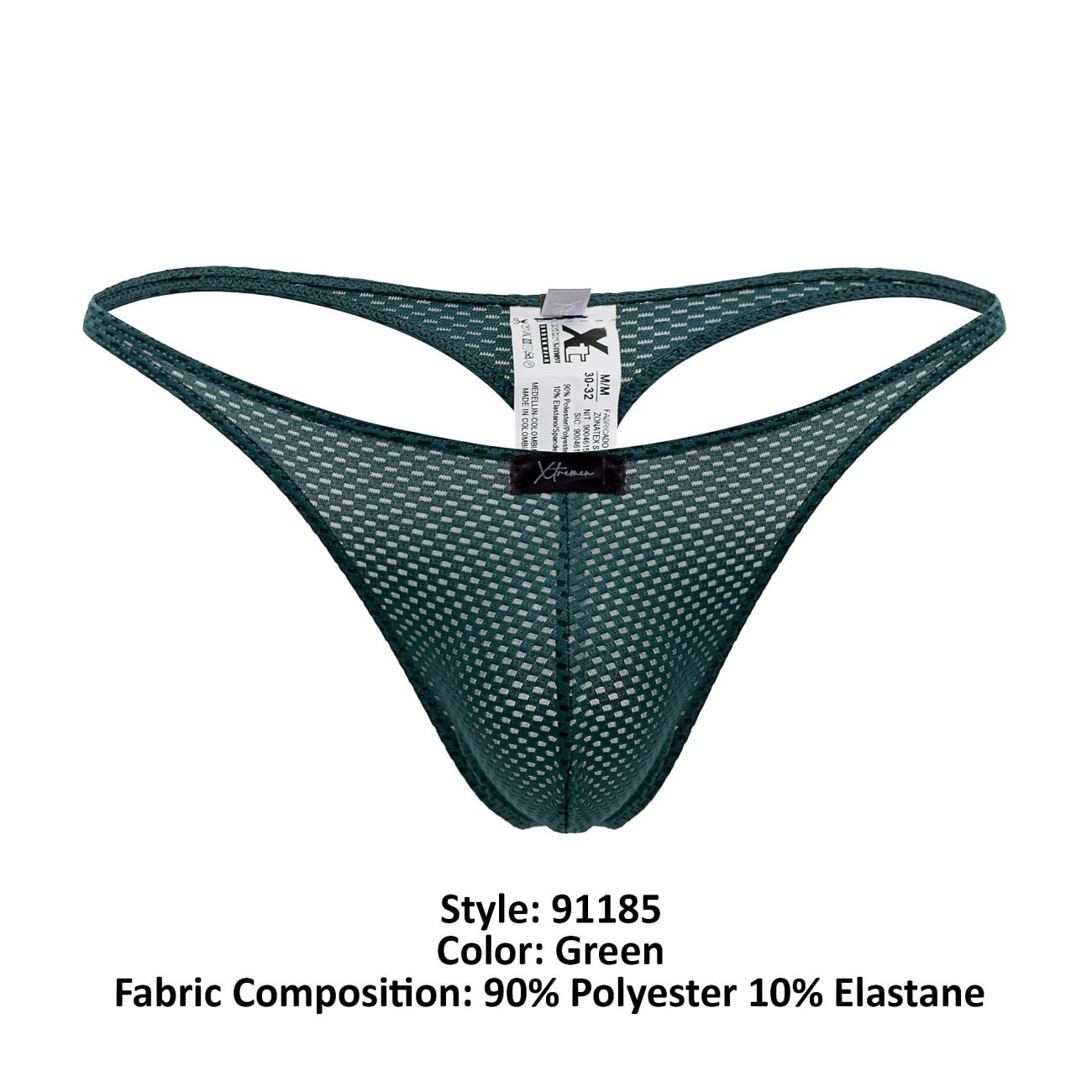 Xtremen 91185 Mesh Thongs Color Green - DealByEthan.gay loves Xtremen