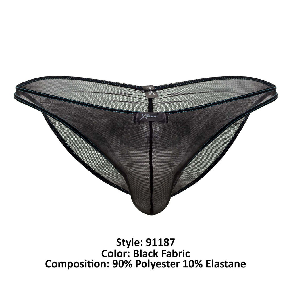 Xtremen 91187 Tulle Mesh Bikini Color Black - DealByEthan.gay loves Xtremen