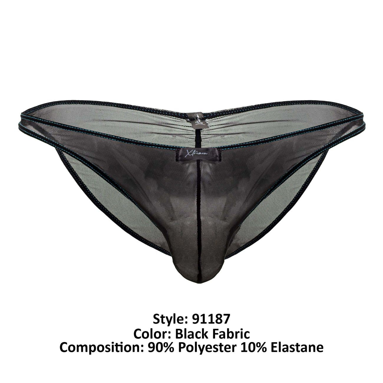 Xtremen 91187 Tulle Mesh Bikini Color Black - DealByEthan.gay loves Xtremen