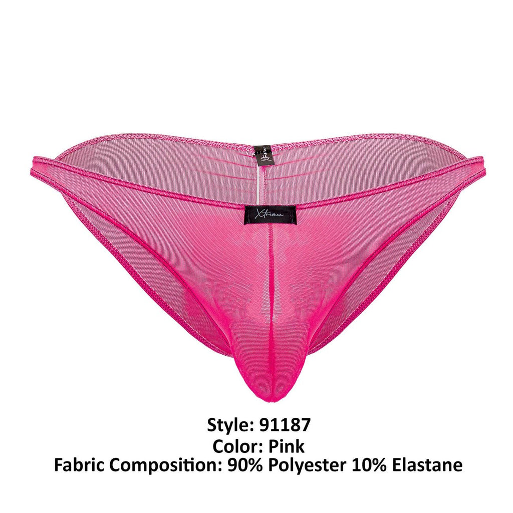 Xtremen 91187 Tulle Mesh Bikini Color Pink - DealByEthan.gay loves Xtremen