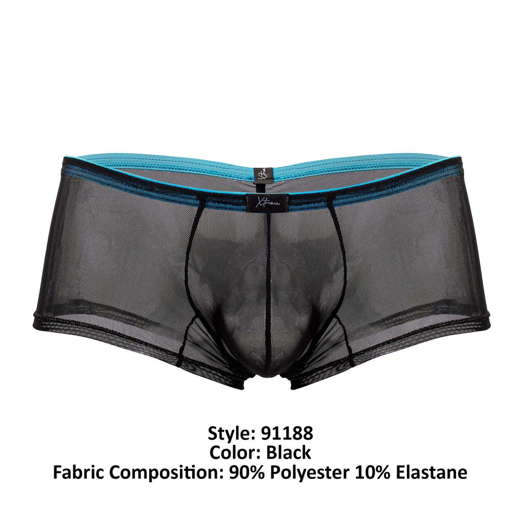 Xtremen 91188 Tulle Mesh Trunks Color Black - DealByEthan.gay loves Xtremen