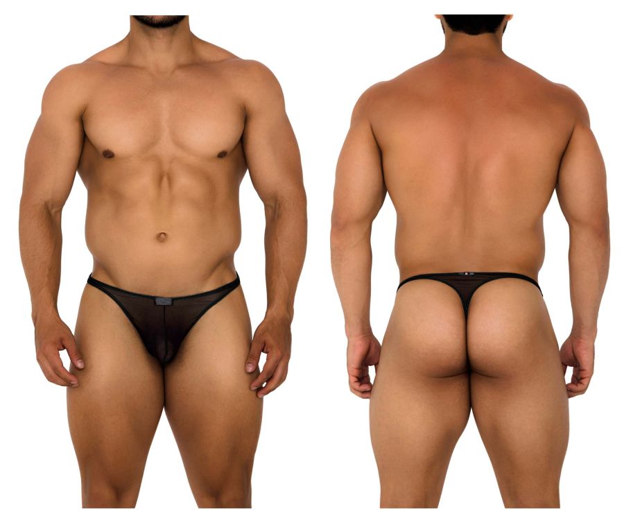 Xtremen 91189 Tulle Mesh Thongs Color Black - DealByEthan.gay loves Xtremen