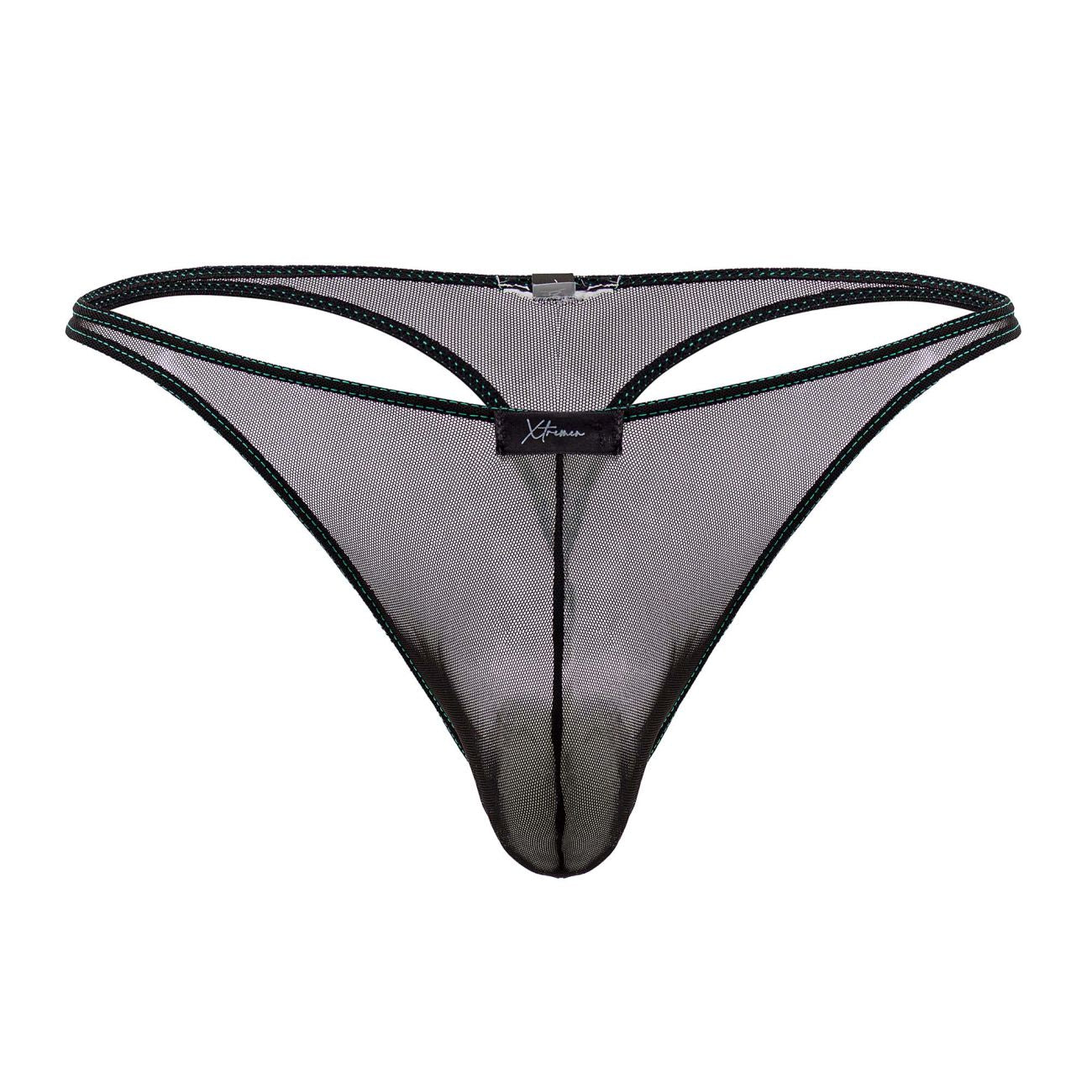 Xtremen 91189 Tulle Mesh Thongs Color Black - DealByEthan.gay loves Xtremen