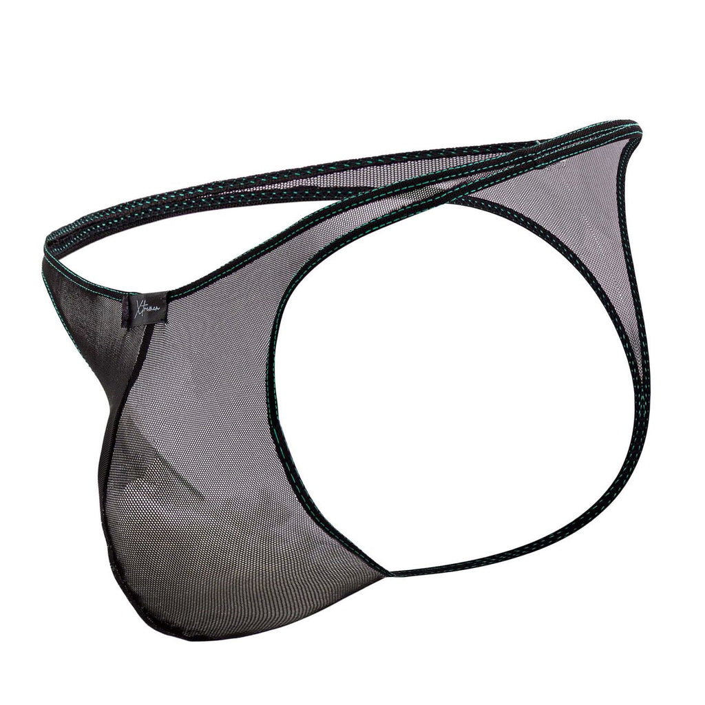 Xtremen 91189 Tulle Mesh Thongs Color Black - DealByEthan.gay loves Xtremen