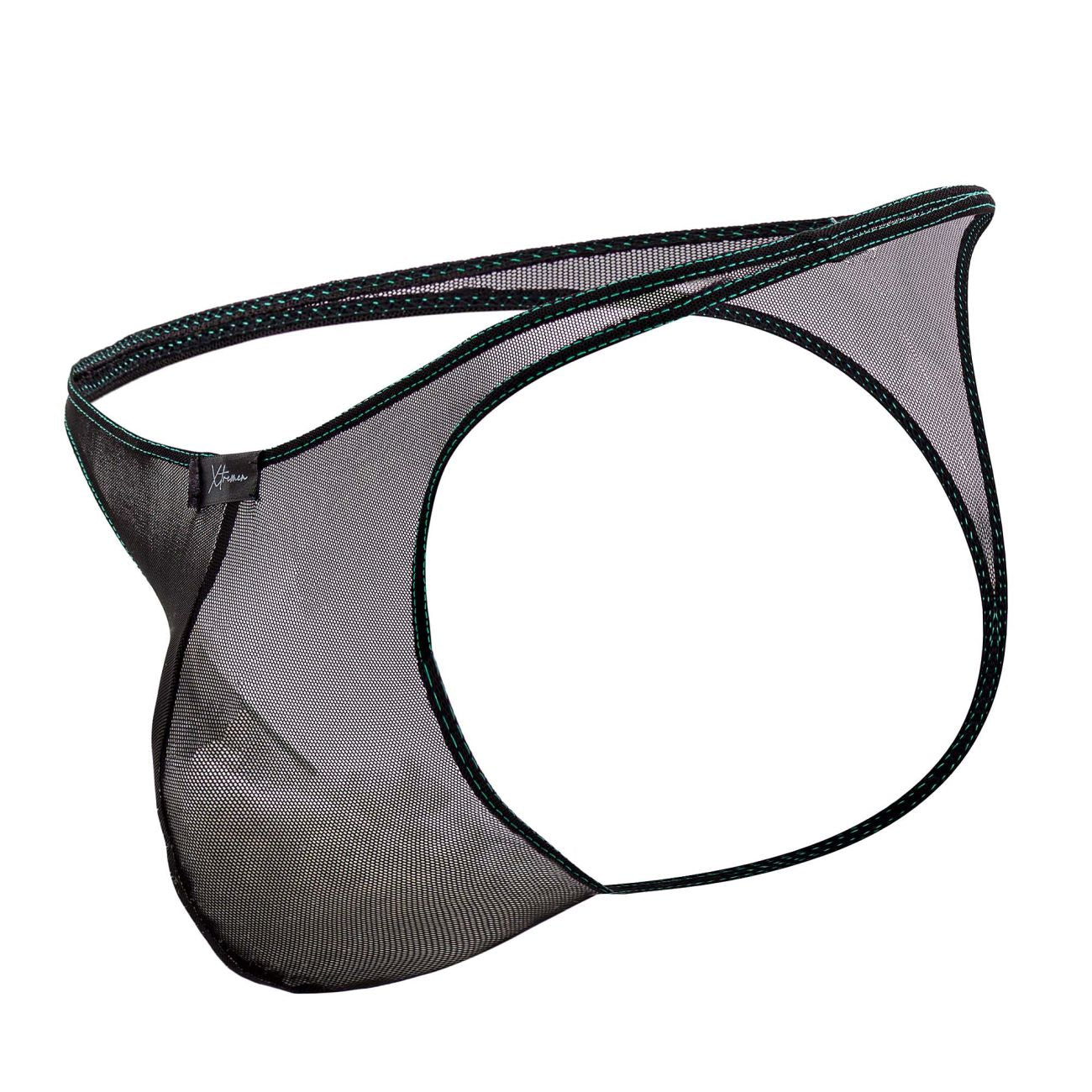 Xtremen 91189 Tulle Mesh Thongs Color Black - DealByEthan.gay loves Xtremen