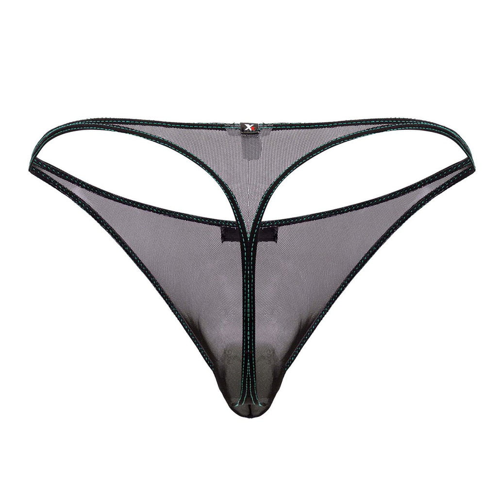 Xtremen 91189 Tulle Mesh Thongs Color Black - DealByEthan.gay loves Xtremen