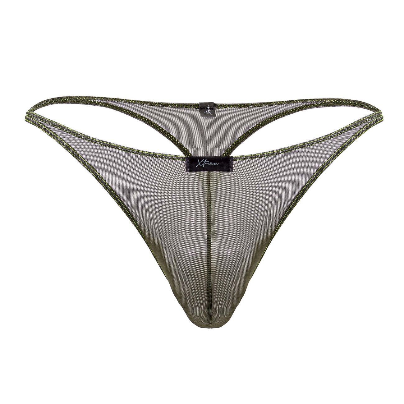 Xtremen 91189 Tulle Mesh Thongs Color Green - DealByEthan.gay loves Xtremen