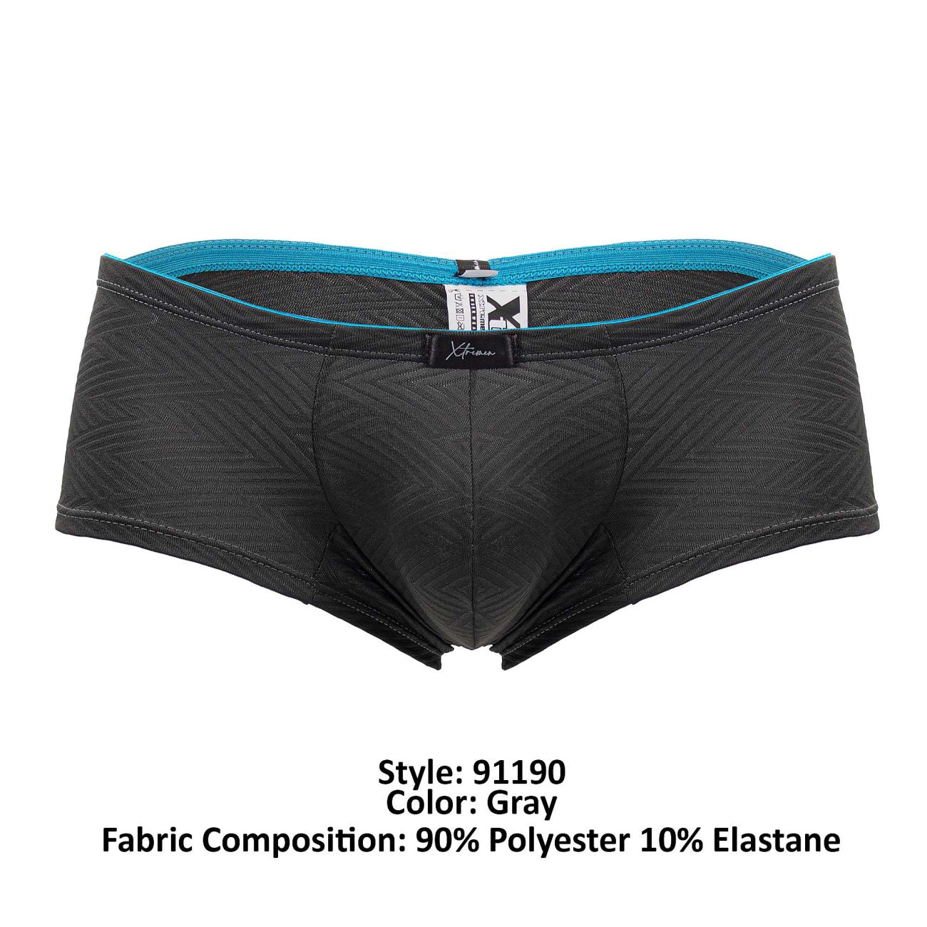 Xtremen 91190 Jacquard Trunks Color Gray - DealByEthan.gay loves Xtremen