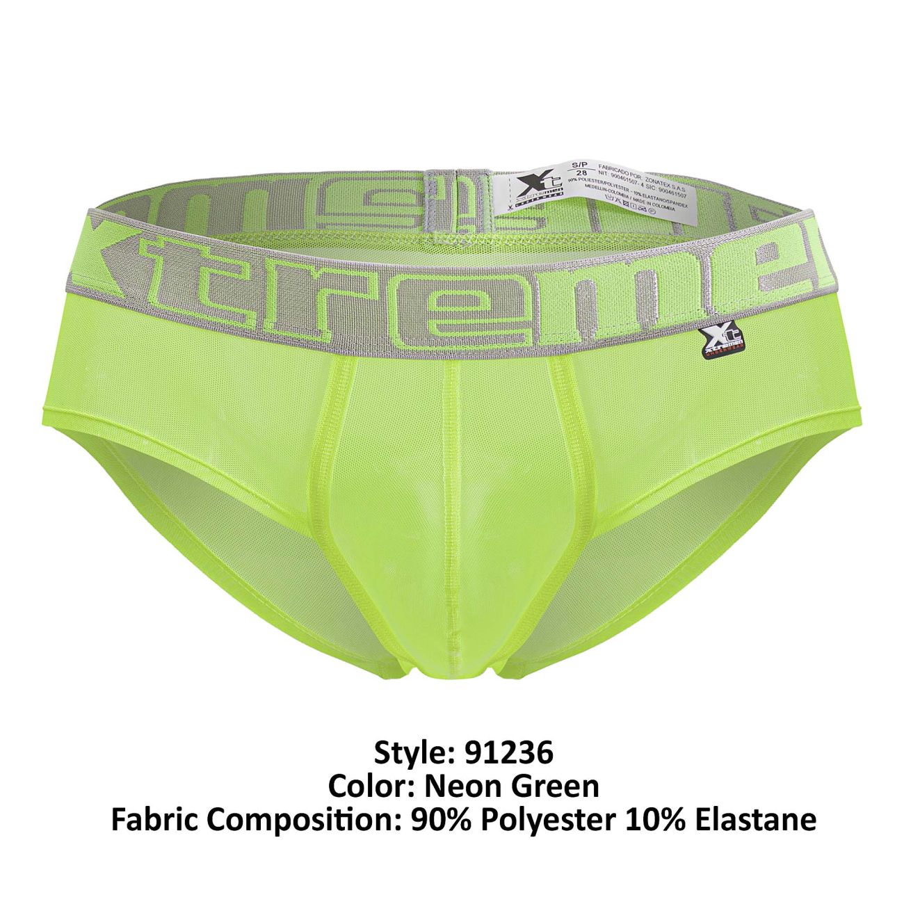 Xtremen 91236 Microfiber Briefs Color Neon Green - DealByEthan.gay loves Xtremen