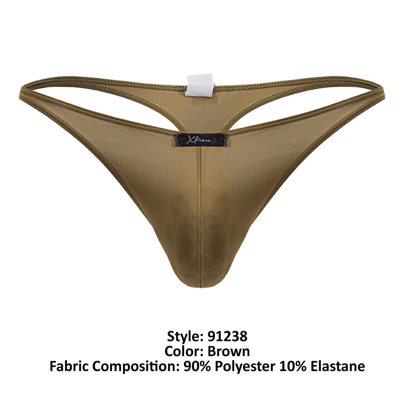 Xtremen 91238 Microfiber Thongs Color Brown - DealByEthan.gay loves Xtremen
